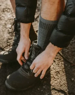 Lundhags Sukat^Merino Trekking Sock Combo Mid sukat, Light Grey Melange/Black