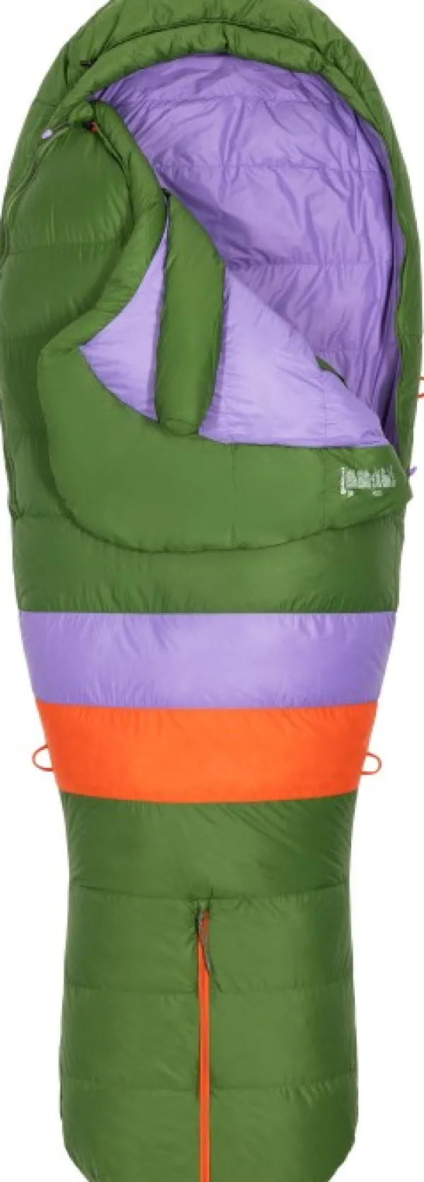 Marmot Makuupussit/Kolmen Vuodenajan Makuupussit^Angel Fire Long naisten untuvamakuupussi, Foliage/Paisley Purple