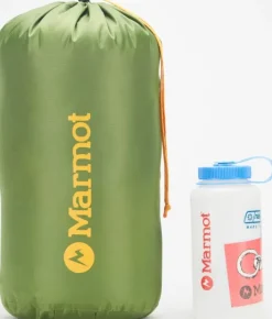 Marmot Makuupussit/Kolmen Vuodenajan Makuupussit^Never Winter Long untuvamakuupussi, Nori/Red Sun