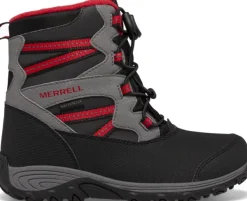 Merrell Kids Outback Snow Boot lasten talvikenkä, musta/harmaa/punainen| Lasten Kengät