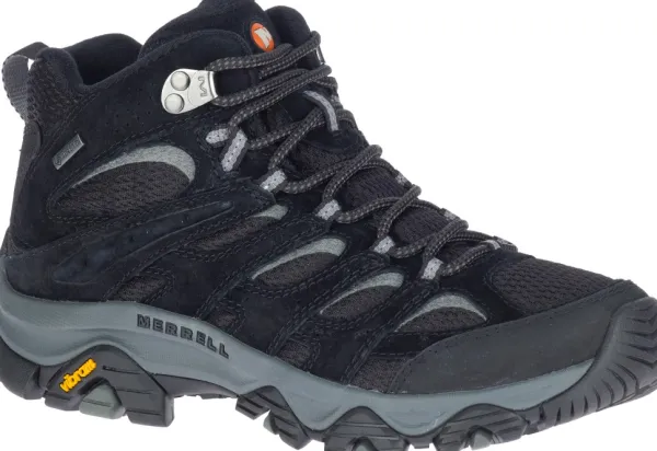 Merrell Ulkoilukengät^Moab 3 Mid GTX naisten vaelluskenkä, musta/harmaa