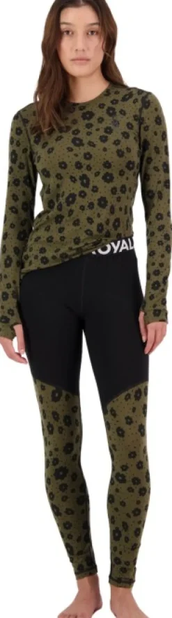 Mons Royale Cascade Merino Flex 200 Legging naisten kerrastohousut, Aoraki Lily| Kerrastohousut