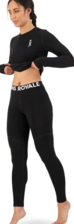 Mons Royale Outlet - Kerrastot Ja Alusasut^Cascade Merino Flex 200 naisten kerrastohousut, musta