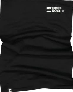 Mons Royale Unisex Double Up Neckwarmer merinotuubihuivi, musta| Päähineet, huivit ja kaulurit/Kaulurit Ja Tuubihuivit