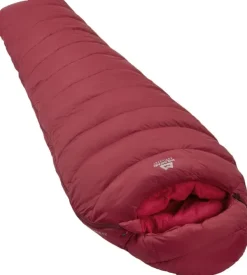 Mountain Equipment Olympus 450 Long Left Zip -5°C naisten untuvamakuupussi, viininpunainen| Makuupussit/Kolmen Vuodenajan Makuupussit