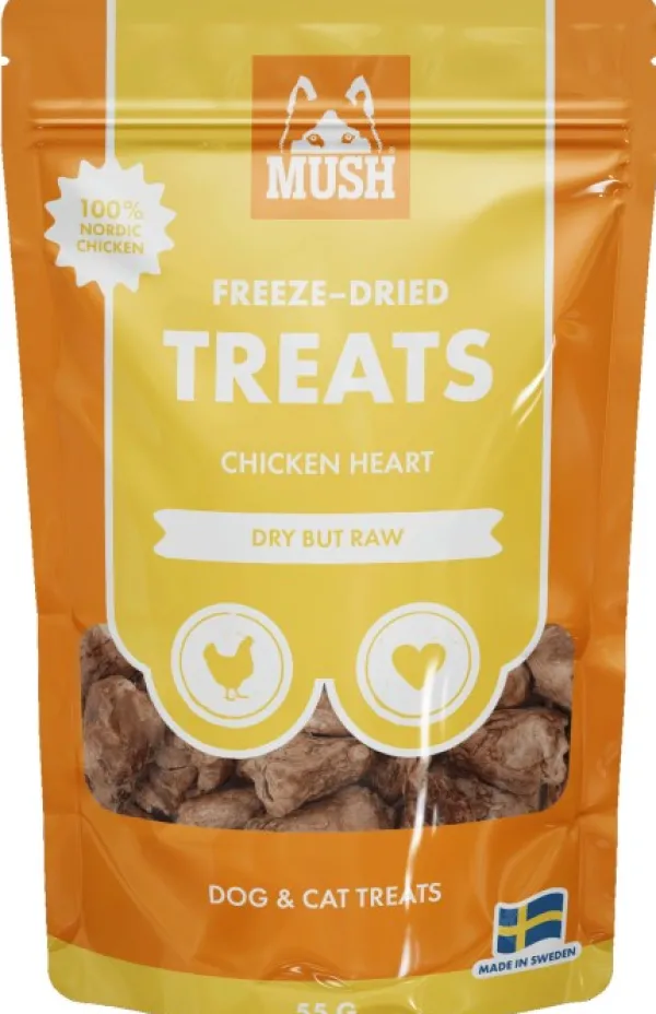 MUSH VAINU Makupalat^MUSH Treats Frystorkat Kycklinghjärta 50 g