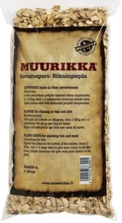 Muurikka Savustushake Leppä 2 litraa 330 g| Tulentekovälineet