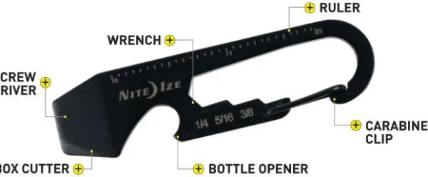 Nite Ize DoohicKey Ratchet Key Tool monitoimityökalu| Monitoimityökalut