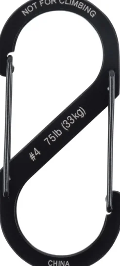 Nite Ize S-Biner Size #4 Black| Reppujen Ja Laukkujen Tarvikkeet
