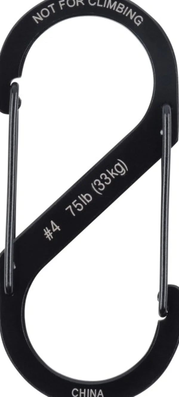 Nite Ize S-Biner Size #4 Black| Reppujen Ja Laukkujen Tarvikkeet