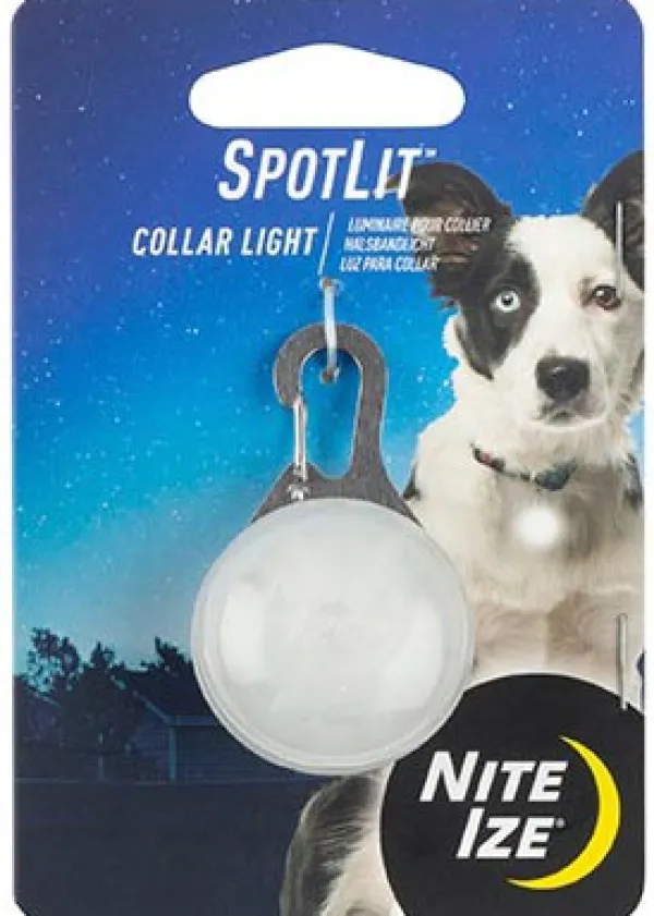Nite Ize SpotLit Collar Light White| Vilkkuvalot Ja Huomiotuotteet