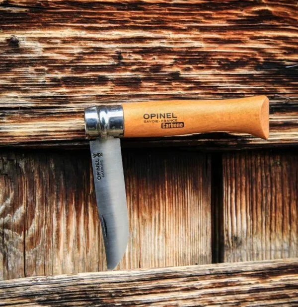 Opinel Blister N08 Beech Carbon| Taittoveitset