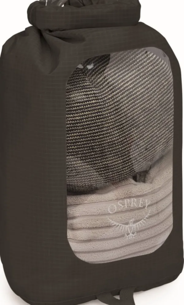 Osprey Dry Sack window kuivapussi, 6 L, musta| Kuiva- Ja Pakkauspussit