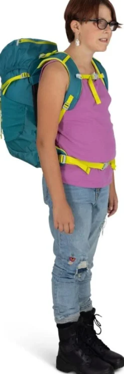 Osprey Reput Ja Rinkat^Kids Jet 28 Green Canopy/Limeline Green