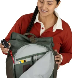 Osprey Reput Ja Rinkat^Transporter Roll Top Pack Raven Black/Black