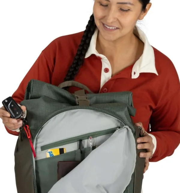 Osprey Reput Ja Rinkat^Transporter Roll Top Pack Raven Black/Black