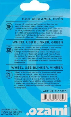 Ozami Vilkkuvalot Ja Huomiotuotteet^Blinker Wheel vihreä