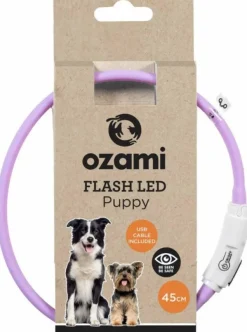 Ozami Vilkkuvalot Ja Huomiotuotteet^Halsband Flash Puppy Led Lila 45 cm