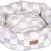 PAIKKA Check Bed Beige 95 cm| Koiranpedit