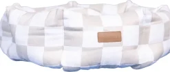PAIKKA Check Bed Beige 95 cm| Koiranpedit