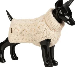 PAIKKA Handmade Knit koiran neulepusero, 20-30 cm, luonnonvalkoinen| Neuletakit