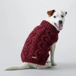 PAIKKA Handmade Knit koiran neulepusero, 20-30 cm, luonnonvalkoinen| Neuletakit