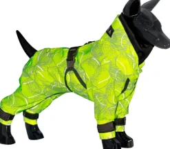 PAIKKA Rain Suit koiran sadehaalari, 35 - 50 cm, neonkeltainen| Sadetakit
