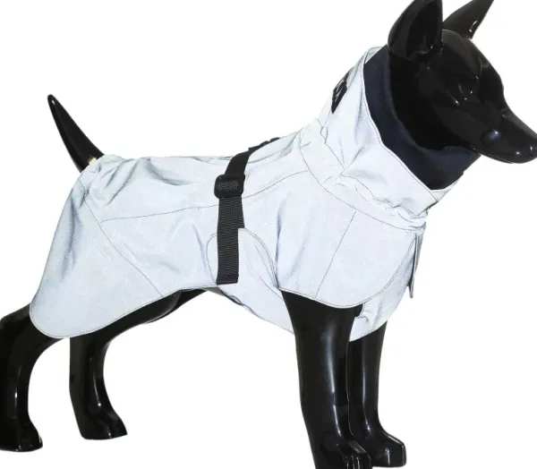 PAIKKA Visibility Raincoat koiran sadetakki, 35-50 cm, harmaa| Sadetakit