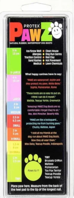 Pawz Koiran Tossut^Dog Boots Color Apple Green Tiny