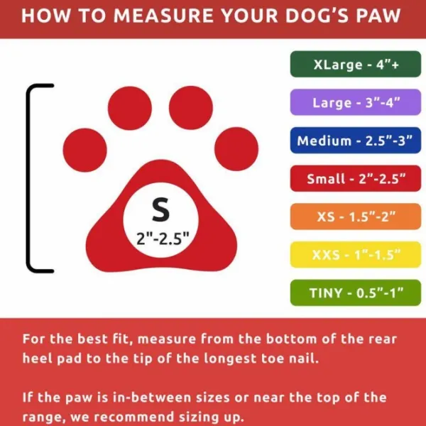 Pawz Koiran Tossut^Dog Boots Color Red S