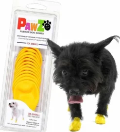 Pawz Koiran Tossut^Dog Boots Color Yellow XXS