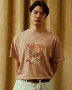 Pendleton M's Rodeo T-Shirt Khaki| T-paidat Ja Pikeepaidat