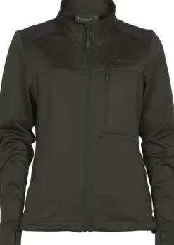 Pinewood Naisten metsästysvaatteet/Naisten Metsästyspaidat^Abisko Power Fleece naisten fleecetakki, tummanvihreä