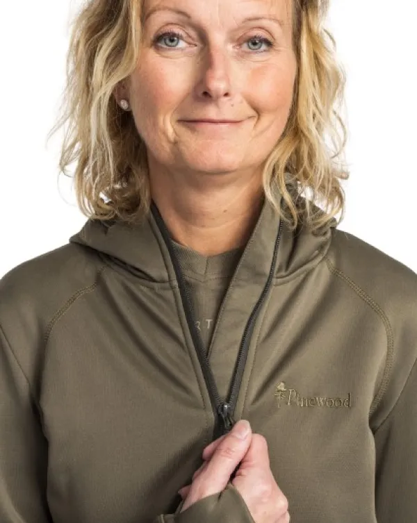Pinewood Naisten metsästysvaatteet/Naisten Metsästystakit^Finnveden Hoodie naisten fleecetakki, Olive