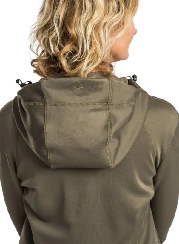 Pinewood Naisten metsästysvaatteet/Naisten Metsästystakit^Finnveden Hoodie naisten fleecetakki, Olive