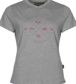 Pinewood Finnveden Trail T-Shirt naisten t-paita, vaaleanharmaa| Metsästysliivit/Fleeceliivit