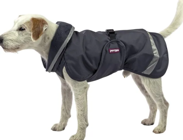 Pomppa Kevyt koirantakki, 52-56 cm, Graphite| Sadetakit