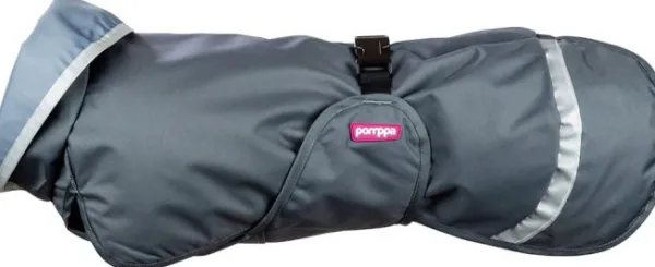Pomppa Sade koiran sadetakki, 44 - 48 cm, harmaa| Outlet - Koiralle