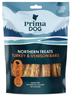 PrimaDog Makupalat^Northern Treats Kalkon-Viltkött Bar makupala, 150g