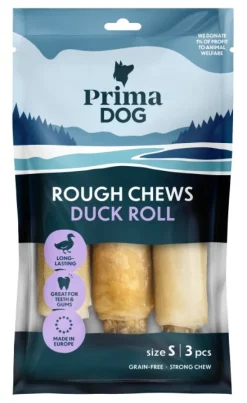 PrimaDog Rough Chews Tuggben med Anka S 13 cm 150g puruluut| Puruluut