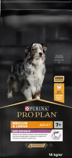 Purina Koiran Kuivaruoka^PRO PLAN Medium & Large Adult 7+ AGE DEFENSE 14kg