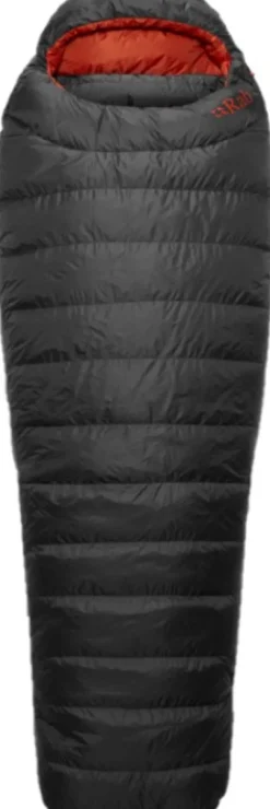 Rab Ascent 500 Left Zip -5°C untuvamakuupussi, pitkä malli, Graphene Unisex| Makuupussit/Kevät- Ja Kesämakuupussit