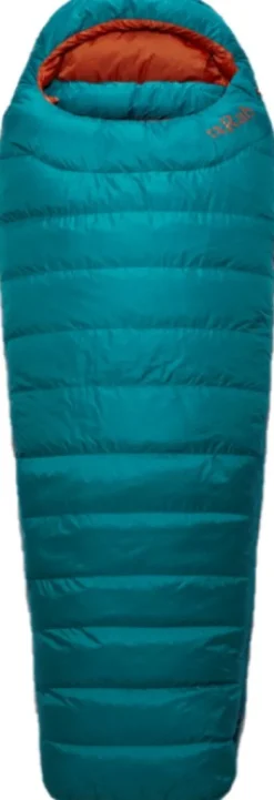 Rab Makuupussit/Kevät- Ja Kesämakuupussit^Ascent 500 untuvamakuupussi, naisten malli, -5°C Marina Blue