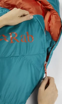 Rab Makuupussit/Kevät- Ja Kesämakuupussit^Ascent 500 untuvamakuupussi, naisten malli, -5°C Marina Blue