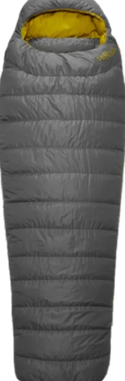 Rab Ascent Pro 400 untuvamakuupussi, pitkä malli, Granite| Makuupussit/Kolmen Vuodenajan Makuupussit