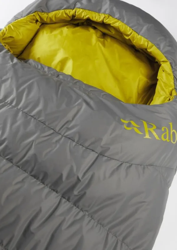 Rab Ascent Pro 400 untuvamakuupussi, pitkä malli, Granite| Makuupussit/Kolmen Vuodenajan Makuupussit