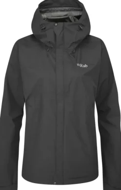 Rab Downpour Eco Jacket naisten ulkoilutakki, musta| Sadevaatteet