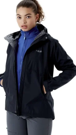 Rab Downpour Eco Jacket naisten ulkoilutakki, musta| Sadevaatteet