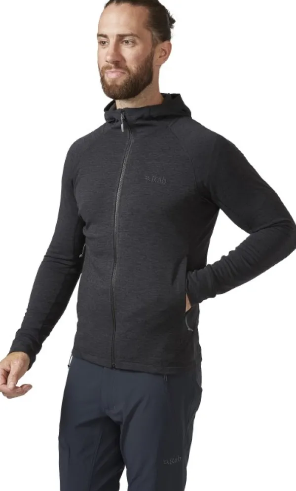Rab Nexus Hoody fleecetakki, Black| Hupparit, Fleecet Ja Välipaidat
