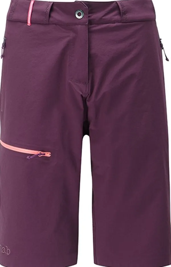 Rab Shortsit^Raid naisten vaellusshortsit, tumma violetti